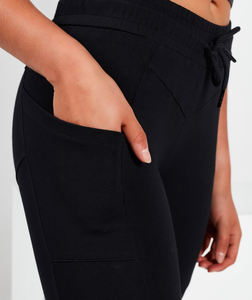 Pantalon en coton pour femmes Pantalon cargo pour femmes Sweat Jogger Taille haute avec pantalon de course empilé - Product Image 6