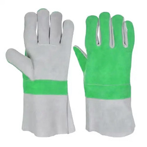 ถุงมือหนังวัวแยกชิ้นเสริมความแข็งแรงทนทานต่อการขัดถูเหมาะสำหรับความปลอดภัยในโรงงานอุตสาหกรรม - Product Image 3