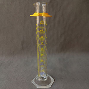 Cilindro de Medición Graduado de Vidrio Científico Transparente de 50 ml, Marca MAE, Fabricado en India, con Escala Única, Herramienta de Laboratorio, Embalaje Seguro, Venta al Por Mayor - Product Image 1