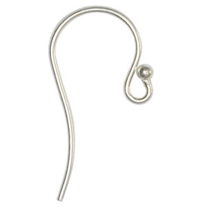 0.8mm <b>Sterling</b> <b>Silver</b> Shepherd Ear <b>Wire</b> for Beading Supplies - Product Image 1