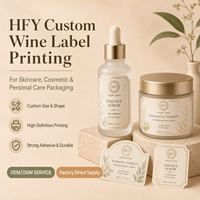 Étiquettes personnalisées pour soins de la peau, autocollants circulaires transparents en PET amovibles pour pots de sérum et crèmes, anti-humidité, marque privée, autocollants durables
