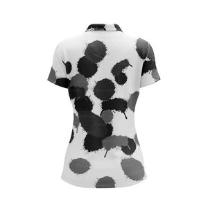 Splash Dots Custom Sublimation Printed <b>Womens</b> <b>Polo</b> Polyester Golf <b>Shirt</b> - Product Image 2