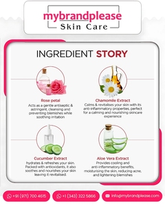 Tónico facial de rosas calmante con efecto antiinflamatorio Etiqueta privada personalizada OEM ODM Fabricación de cuidado de la piel a granel - Product Image 4