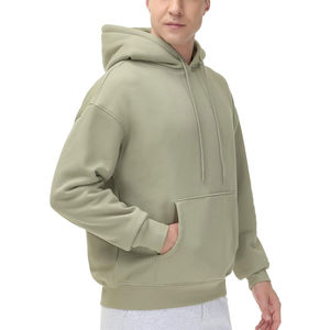 Sweat à capuche pour homme avec logo personnalisé en gros, 100% coton, tissu en molleton français, pour la vente d'hiver - Product Image 3