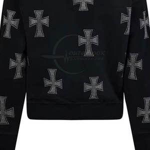 Chándal de diamantes de imitación lavado con ácido para hombre de gran calidad para correr logotipo personalizado ropa informal para hombre con diamantes de imitación lavado con ácido - Product Image 6