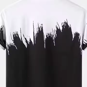 T-shirt pour homme en coton 100% écologique, respirant, col rond, manches courtes, taille plus, coupe ample - Product Image 4