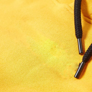 Pull sur mesure deux couleurs Design à manches longues avec capuche en gros coton doux mélangé hommes à capuche - Product Image 4