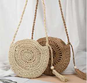 Bolso cruzado redondo de ratán de alta moda, bolso de hombro de ratán de Tayyab Handicraft - Product Image 3