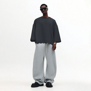 Custom Print Logo Oversize Solid Front Casual Sweat High Quality Breathable Anti-pilling Men's Oversize <b>Drop</b> Shoulder Sweatshirt - Product Image 4