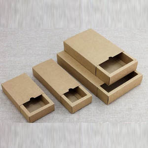 Lot livraison gratuite boîte-cadeau au détail noir Kraft papier tiroir boîte cadeau artisanat batterie externe emballage boîtes en carton - Product Image 4