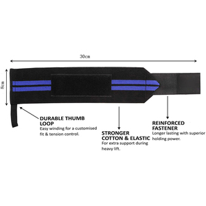 สายรัดข้อมือยกน้ำหนักแบบมีโลโก้สั่งทำ ปิดด้วยตะขอเกี่ยว ผ้าโพลีเอสเตอร์ผสมคอตตอน แข็งพิเศษ สำหรับการยกน้ำหนักหนัก ครอสฟิต และการฝึกความแข็งแรง - Product Image 3