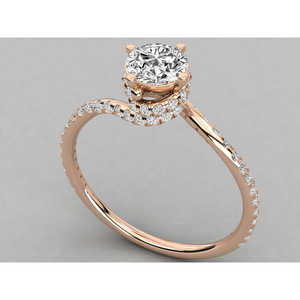 Bague solitaire en or 14 carats pour femmes avec diamant cultivé en laboratoire - Product Image 5