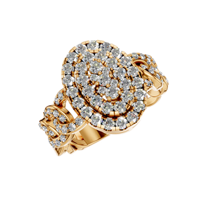 Anillo de Compromiso y Boda de Circonita Cúbica con Diseño Ovalado y Grueso Personalizado, Joyería Fina con Certificado IGI, Hecho a Mano en India, Regalo para Fiesta - Product Image 6