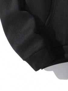 Sweat à capuche imprimé personnalisé pour hommes en polyester/coton, style fermeture éclair complète, tissu respirant et confortable - Product Image 4