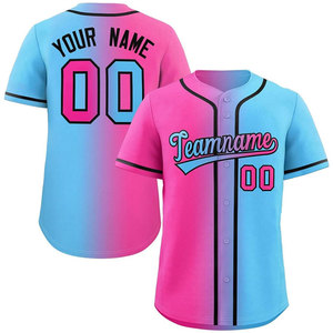 Maillot de baseball respirant à boutons, sublimé, antibactérien, uniforme de sport d'équipe imprimé, logo personnalisé, prix direct usine, MOQ - Product Image 3