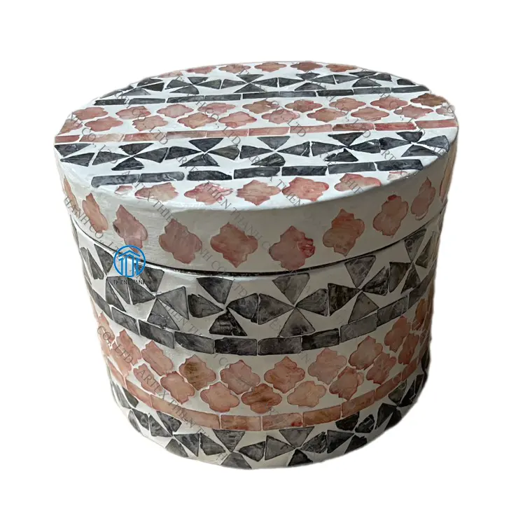 Top Selling Mother of pearl Boxes Luxury Mosaic Shell Boxes Mother of Pearl Inlay Decorative Jewellery Box Made in Vietnam