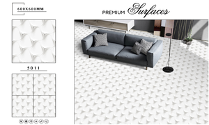 Carreaux 3D brillants imprimés numériques de 600x600mm avec corps en porcelaine émaillée polie utilisés dans les centres commerciaux - Product Image 5