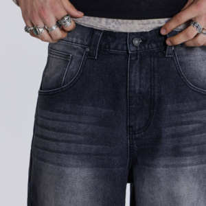 Pantalones Vaqueros Casuales de Moda para Hombre, Talla Grande, Duraderos, Ajustados, Pantalones Vaqueros Casuales para Hombre, Pantalones Apilados, Vaqueros Transpirables para Hombre, OEM - Product Image 3