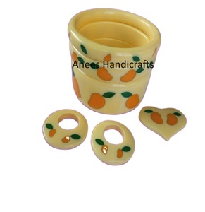 ใหม่ ANEES HANDICRAFTS หรูหรา ลายหัวใจสีเขียวและลายมือ กำไลข้อมืออะคริลิคเรซิ่น ดีไซน์ทันสมัย ​​น่ารัก เครื่องประดับสำหรับทุกเพศ ของขวัญ - Product Image 6