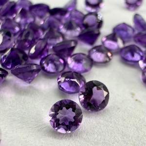 Ametista Africana Natural de 10x5mm, Gema Suelta Redonda Facetada, Violeta, Alta Calidad para Joyería - Product Image 2
