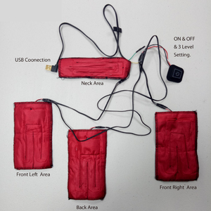 Custom OEM 5V USB Carbon Fiber Heating Element <b>Pad</b> with 3 Temperature Settings for Heated Jackets Vests Pants Coats - Product Image 3