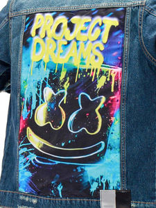 Veste en jean décontractée d'hiver de qualité supérieure pour hommes, couleur personnalisée, broderie, 100% coton biologique, coupe-vent, respirante, écologique - Product Image 2