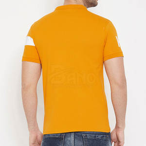 Venta caliente de los hombres cómodos para camisetas de polo Ropa de calle transpirable hecha en fábrica con mangas cortas y estampado de patrón sólido - Product Image 5
