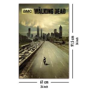 Modern Art Deco Style 'The Walking Dead' <b>Poster</b> Dead City-Season 1 Wood and Acrylic Framed for Wall or Home Decorative Use - Product Image 4