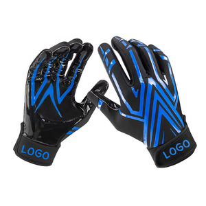 Gants de football américain avec personnalisation de la marque, adhérence complète des doigts et dos de la main respirant - Product Image 4