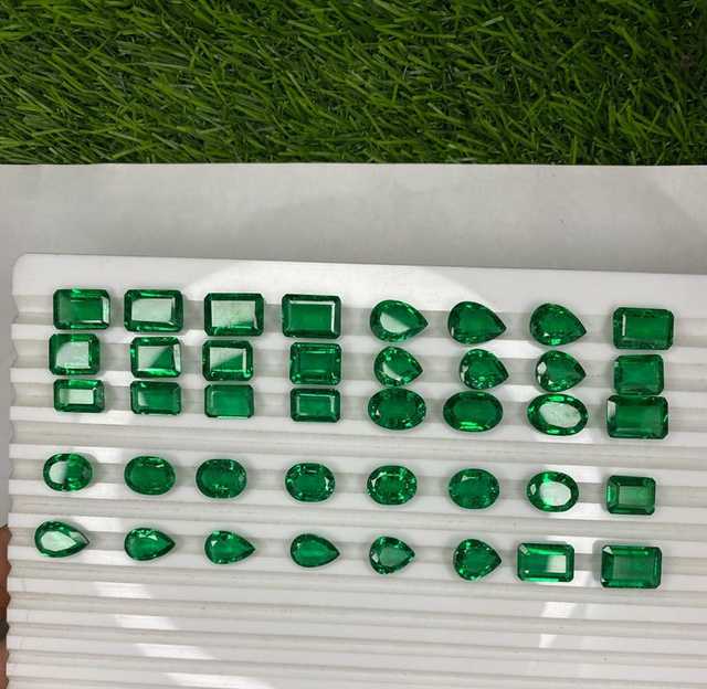 Lab Created Colombian Emerald Pear Cut Oval Cut Loose Stone AA+ Grade Rich Green Fine Jewellery Rings Pendants Custom Creations