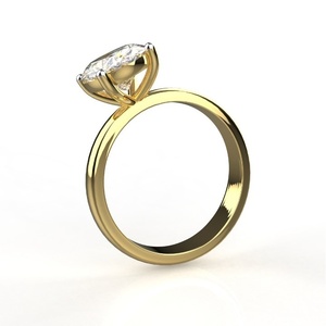 Avarta Jewellery Bague en or 3 carats ovale Solitaire Lab avec diamant - Product Image 2