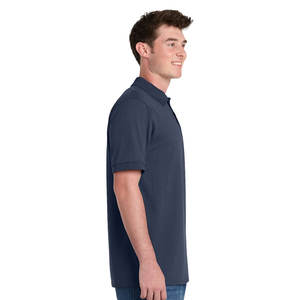 Camiseta Polo de Algodón Bordada para Hombre con Bolsillo Protector contra Rozaduras, Camiseta Polo de Manga Corta con Bolsillo, Camiseta Polo de Mezcla de Jersey - Product Image 3