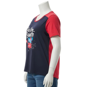 Camiseta de cuello redondo de secado rápido de talla grande, tela elástica transpirable de poliéster, estampado de transferencia de calor, ropa deportiva informal para gimnasio - Product Image 2