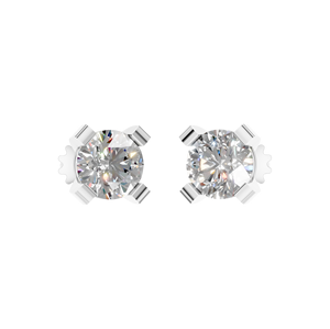 Classique Moissanite Diamant Stud Solitaire Boucles D'oreilles 950 Platine Quatre Prong Réglage Bijoux Pour Femmes De Fournisseur De Confiance - Product Image 3