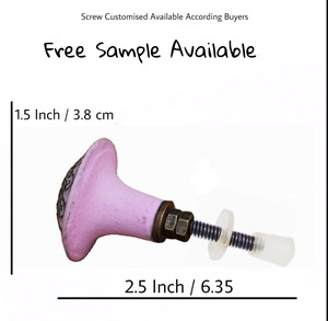 เฟอร์นิเจอร์เหล็กหล่อหรูหราของโมร็อกโกมือจับลูกบิดสีชมพูสำหรับตู้แต่งตัวตู้เสื้อผ้าและลิ้นชักห้องครัว - Product Image 3