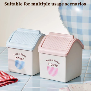 Bán Buôn <span class=keywords><strong>Mini</strong></span> Dễ Thương Nhựa <span class=keywords><strong>Mini</strong></span> Thùng Rác Có Thể Cán Bìa Countertop Thùng Rác Bin Nắp Văn Phòng Sáng Tạo Máy Tính Để Bàn Lưu Trữ Tổ Chức Bút - Product Image 6