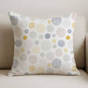 Coussin décoratif confortable et durable en tissu de coton oreiller d'accent imprimé élégant pour le salon - Product Image 3