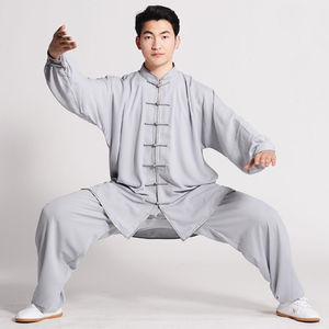 Vêtement d'entraînement d'arts martiaux en coton respirant 100 %, uniforme de Kung Fu personnalisé en gros, coupe classique, fabricant OEM ODM Pakistan - Product Image 2