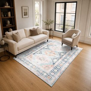 Tapis DEPOT LXDP-0916 – Tapis contemporain abstrait imprimé numériquement, couleur crème ivoire, lavable en machine, en chenille, antidérapant – Vente en gros - Product Image 2