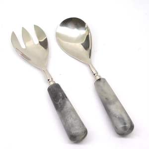 metal Style Rough Structure <b>Salad</b> <b>Server</b> for Home and Kitchen Regular Item Metal Cutlery for Dinner Party Gift - Product Image 5