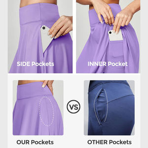 Falda de tenis para mujer con bolsillos, funcional y elegante, cintura elástica, opciones de marca personalizadas, ideal para atletas - Product Image 4