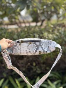 Cinturón de Cuero Auténtico con Estampado de Serpiente, Bolso de Viaje de Moda, Cinturón de Dinero Fácil de Llevar, Multiusos - Product Image 5