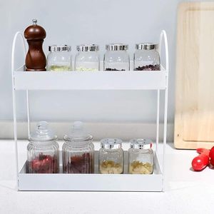 Elegant Metal and Glass Spice Rack for <b>Kitchen</b> Cabinet <b>Storage</b> Space-Saving Organized Shelf - Product Image 6
