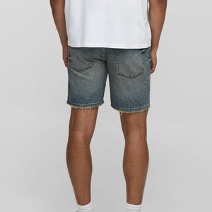 Shorts en jean coupe droite pour hommes, service OEM, prix de gros, vêtements décontractés, prix avantageux pour les acheteurs en gros, tissu respirant et ajustable - Product Image 5