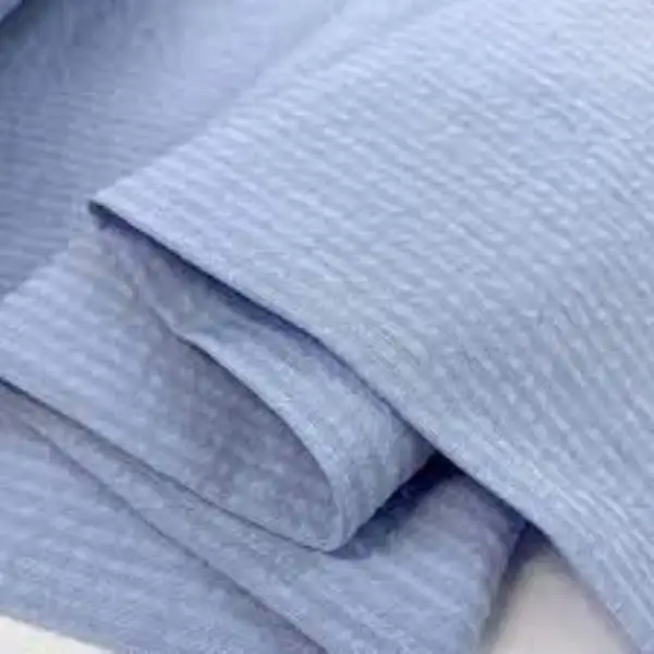 Tissus de toile de coton Standard Seer Sucker avec des couleurs personnalisées et des tissus de coton de conception avec des tissus de coton résistants à la déchirure