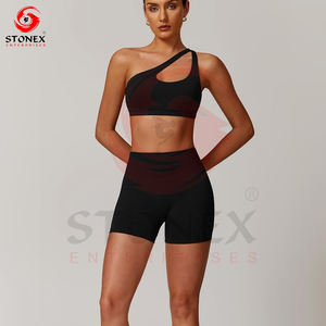 Ensemble de vêtements d'été décontractés personnalisés pour femmes Shorts de gymnastique en coton Ensemble de yoga pour femmes deux pièces - Product Image 3