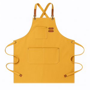 Heavy Duty Reusable Custom Logo Canvas Sleeveless Bib <b>Apron</b> for <b>Barista</b> Hairdresser Restaurant Workwear - Product Image 6