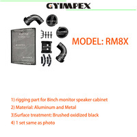 Kit d'accessoires pour enceinte passive coaxiale de monitoring en direct 8 pouces PA Sound GYIMPEX RM8X en métal noir