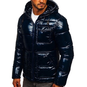 Customizable <b>Men's</b> Winter Puffer <b>Jacket</b> Loose Bubble Padding Filled Corduroy Canvas Fabric 220g <b>Pullover</b> OEM Processed Solid - Product Image 3