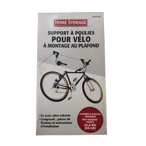 Support de plafond pour vélo en acier personnalisé avec crochet de levage et finition noire pour garage, modèle Hanlix 5410-247 - Product Image 2